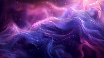 Obraz premium A mesmerizing abstract portrayal of ethereal waves of light and color floating through space
