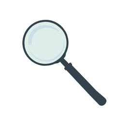 Illustration of a magnifying glass isolated on a white background.