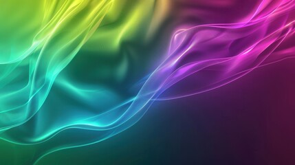 Fototapeta premium Abstract neon green and purple gradient banner background