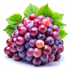 Fototapeta premium Grapes fruit isolated on white background.