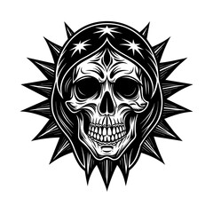 Vector Skull Tattoo Design