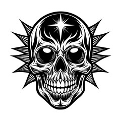 Fototapeta premium Vector Skull Tattoo Design