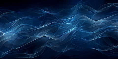 Fototapeta premium Blue glowing light background with smoke and swirls
