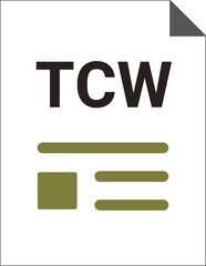 TCW with Deep and minimal colors and folded icon