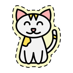 Fototapeta premium Cute Cat Sticker