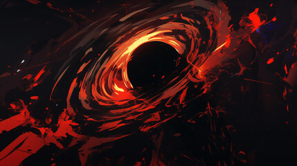 Cosmic Journey: Abstract Black Hole Background Illustration - 宇宙の旅: 抽象的なブラック ホールの背景イラスト