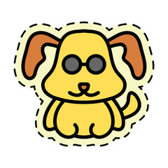Obraz premium Cute Dog Sticker