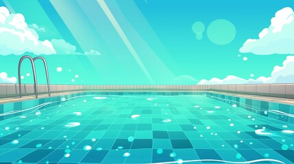 pool with palm trees