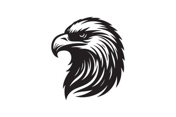 Eagle head silhouette vector illustration