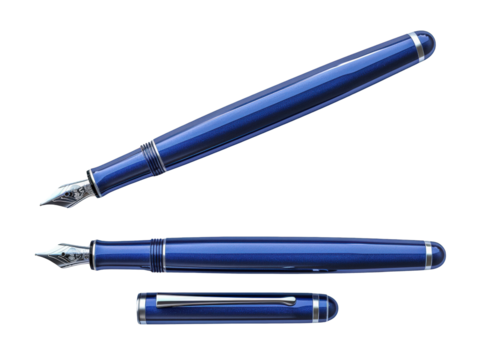 blue pen isolated on white