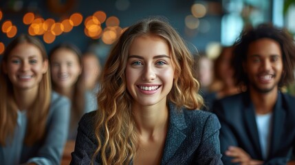 Fototapeta premium Team of Sales Reps Leveraging CRM Insights