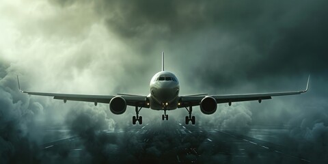 Skybound Elegance: Aircraft in the Clouds