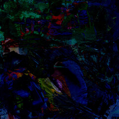 Artist's palette, palette knife painting. Abstract background with many different colors and paint stains