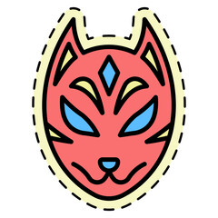 Fox Mask Sticker