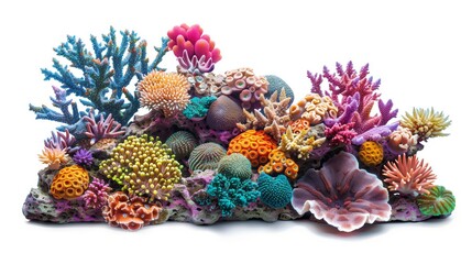 coral reef isolated on white background 