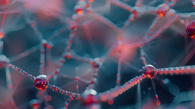 A closeup of the intricate network of nanotubes within a transistor resembling a complex spiderweb.