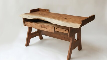 Desk made of wood and beginning of the year