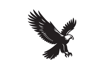 Fototapeta premium Eagle silhouette vector illustration