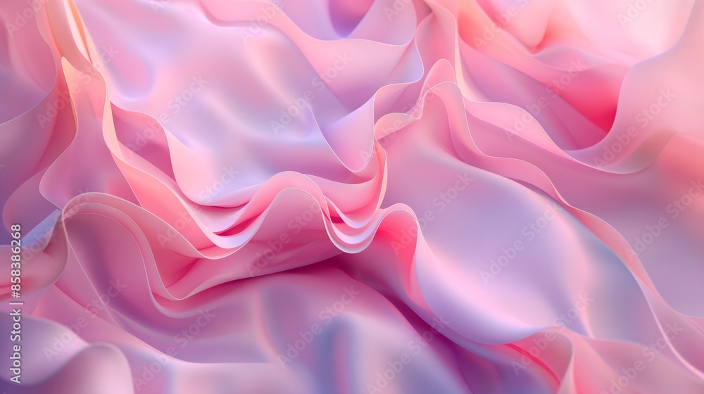 Aufkleber 3. **prompt 3:** illustrate an immersive 3d depiction of an abstract pink gradient flowing backgroun