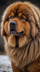 Portrait of a Tibetan mastiff