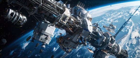A Robot Designed For Space Station Construction, Assembling Large Structures In Orbit