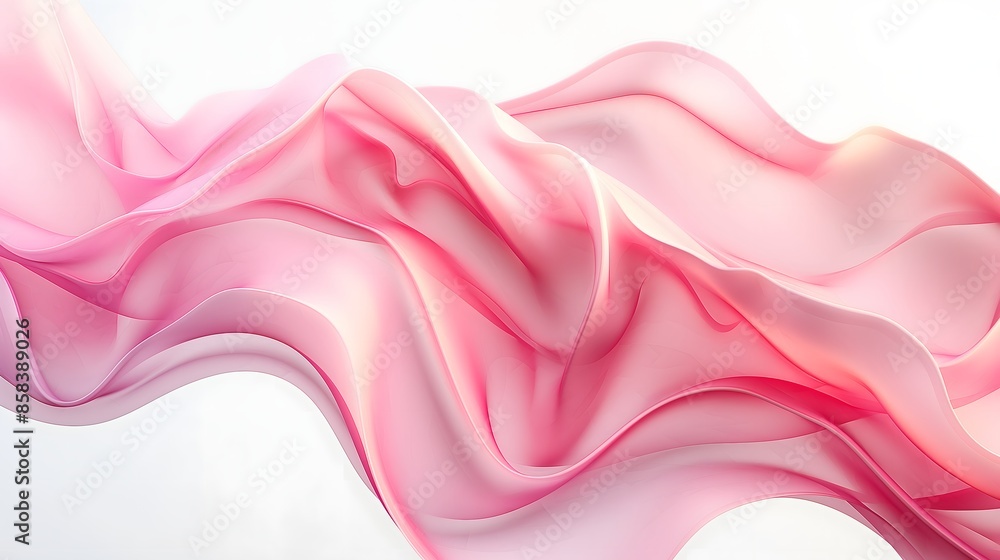 Poster 2. **prompt 2:** create a visually captivating 3d artwork featuring an abstract pink gradient flowin