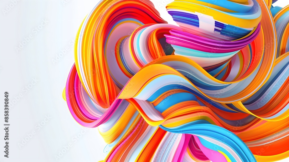 Poster 4. **prompt 4:** craft a visually stunning 3d illustration of an abstract background adorned with vi