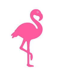 Flamingo clip art design on plain white transparent isolated background for sign, decal, card, shirt, hoodie, sweatshirt, apparel, tag, mug, icon, poster or badge