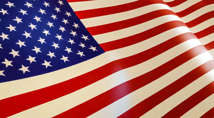 Naklejka premium American flag wave background, American Independence day background, Celebration of American independence day, the 4th of July the Fourth of July, and other patriotic Holiday concept