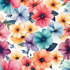 Obraz premium Seamless Floral Background Pattern