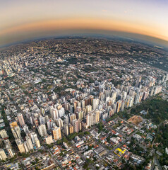 Curitiba in Paraná, Brazil. Aerial View.