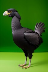 Fototapeta premium Full body Ayam Cemani on greenscreen
