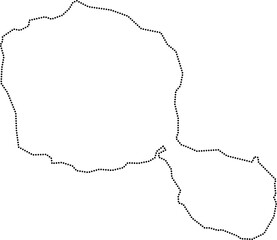 dot line drawing of tahiti island map.