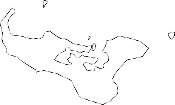 dot line drawing of tonga island map.