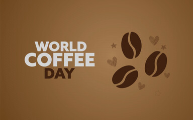 World coffee day celebration design.
