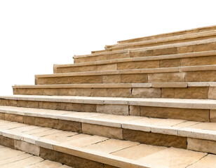 steintreppe isoliert auf wei&szlig;en Hintergrund, Freisteller