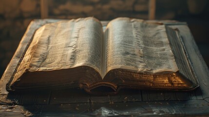 A book sitting on a wooden table with a simple and clean design, ideal for educational or office settings