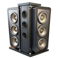 Fototapeta premium Megaphone icon in 3D depiction of a speaker 