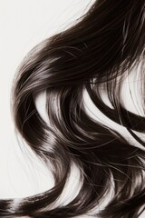 Close-up shot of a woman's long hair flowing down her back