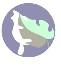 Fototapeta premium the cat is holding on to the leaf of the monstera so as not to fall