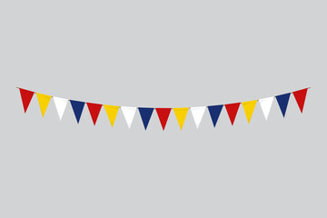 Fototapeta premium Flags isolated.Kiribati paper bunting. flags birthday, anniversary, celebrate event.