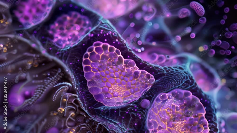 Poster under high magnification the nuclear matrix is seen as a delicate framework vital to the overall fun