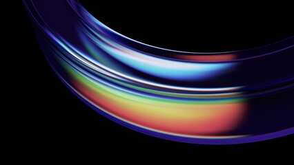 Abstract colorful shape, minimalist background design, 3d render