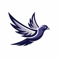 A flying pigeon logo icon vector illustration