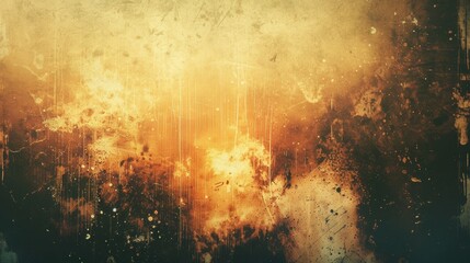Abstract light leak texture with golden hues and dark undertones