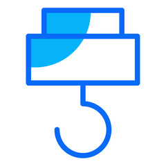 Crane line duotone icon vector for mobile app, website, logo and presentation design.