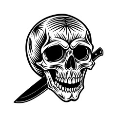 Obraz premium An Illustration skull tattoo design