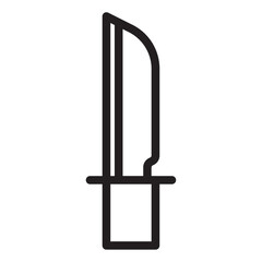 Knife outline icon vector for mobile app, website, logo and presentation design.