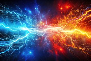 Fire and Ice Fractal Lightning: Dynamic Plasma Power Background