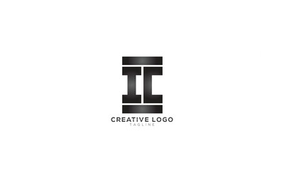 IC Abstract initial monogram letter alphabet logo design